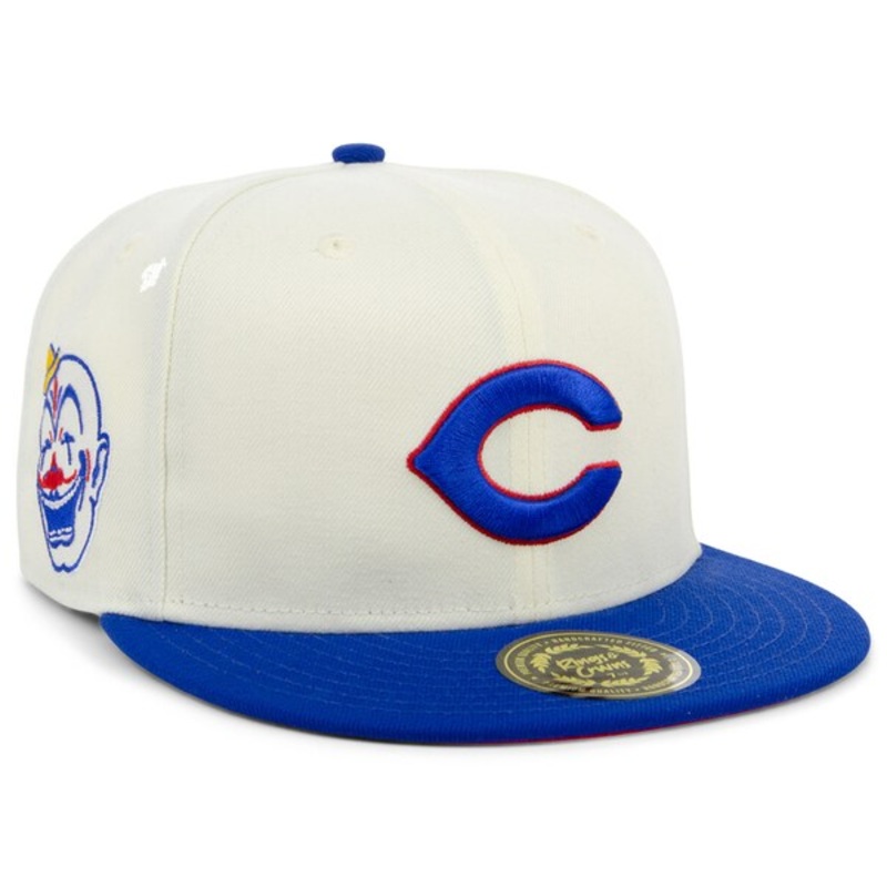 Rings & Crwns  Indianapolis Clowns Team Fitted Hat – Cream/Royal