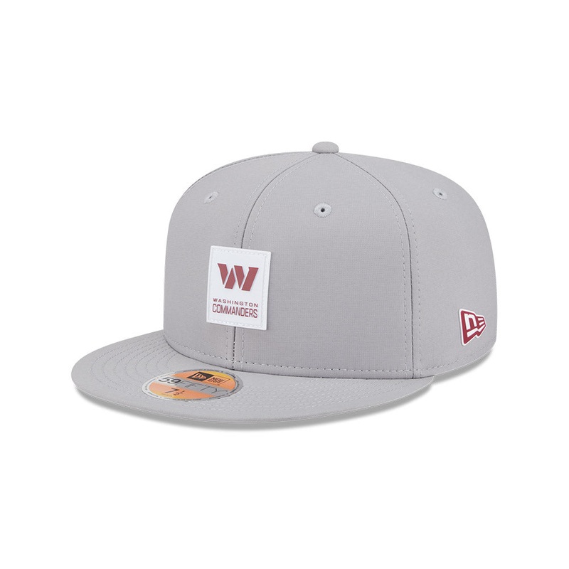 Washington Commanders New Era 2025 Official NFL Sideline 59FIFTY Fitted Hat – Gray 6 7/8