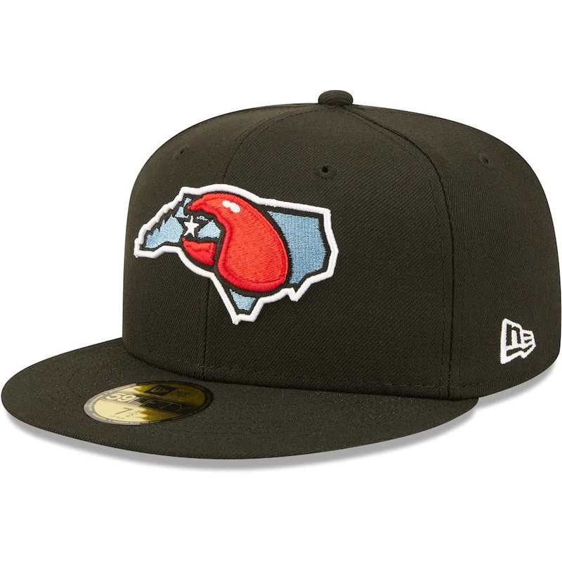 New Era Hickory Crawdads Black Authentic Collection Road 59FIFTY Fitted Hat