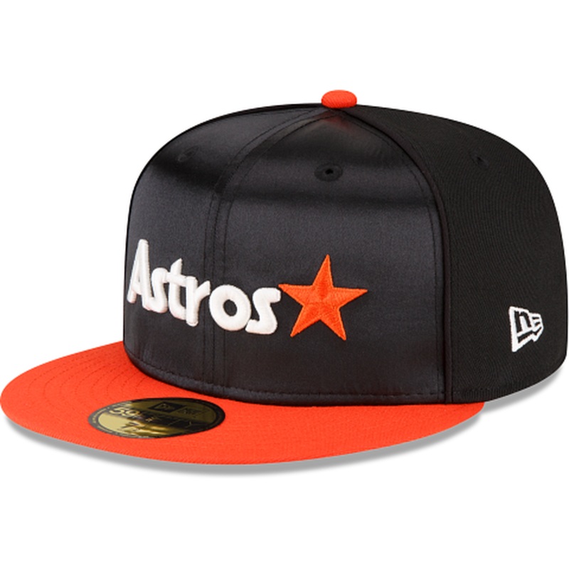 New Era Just Caps Black Satin Houston Astros 2023 59FIFTY Fitted Hat