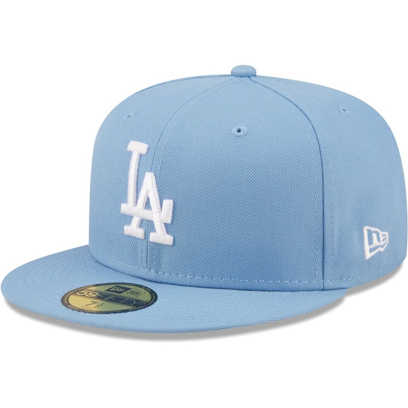 New Era Los Angeles Dodgers Sky Blue Logo White 59FIFTY Fitted Hat