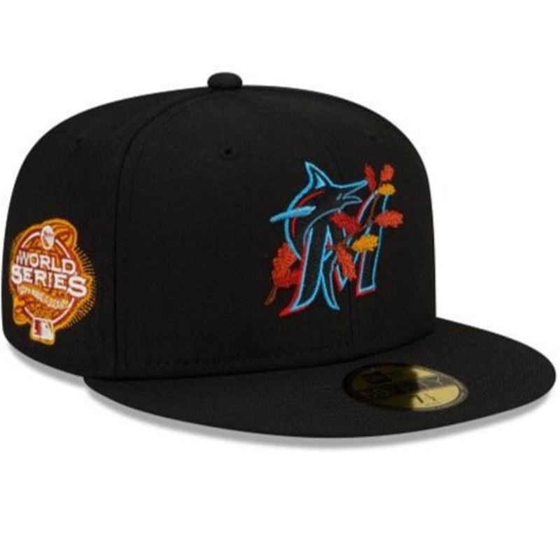 New Era Miami Marlins Leafy Front 59Fifty Fitted Hat