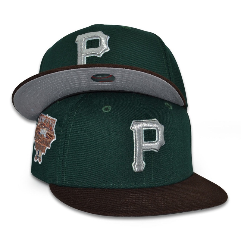 Pittsburgh Pirates “PARLAY” Exclusive New Era 59Fifty Fitted Hat – Dark Green/Burntwood 6 7/8