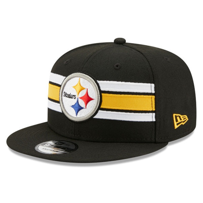 Pittsburgh Steelers New Era NFL THROWBACK STRIKE 9Fifty Snapback Hat – Black