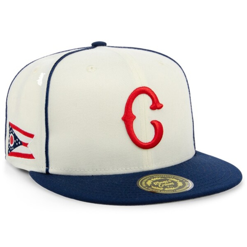 Rings & Crwns  Cleveland Buckeyes Team Fitted Hat – Cream/Navy
