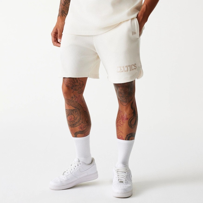 Boston Celtics NBA Waffle Open White Shorts XS