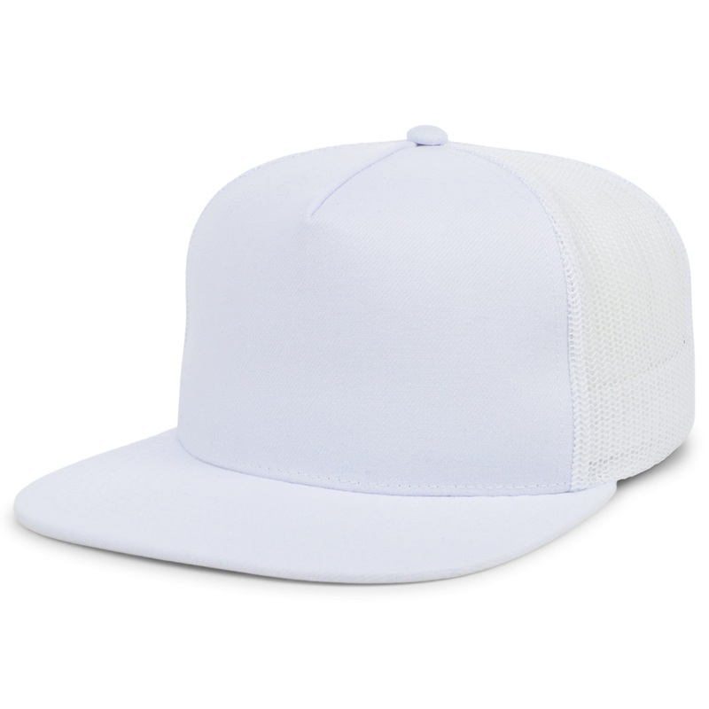 Crowns by Lids Essential 5-Panel Trucker – White Adjustable