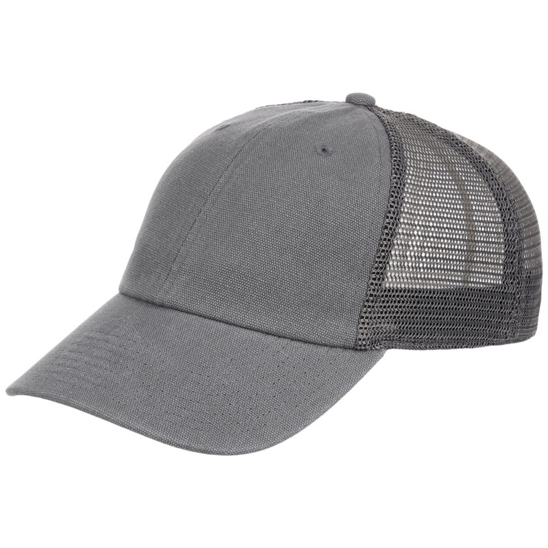 Crowns By Lids Workers Canvas Meshback Trucker Cap – Dark Grey Adjustable