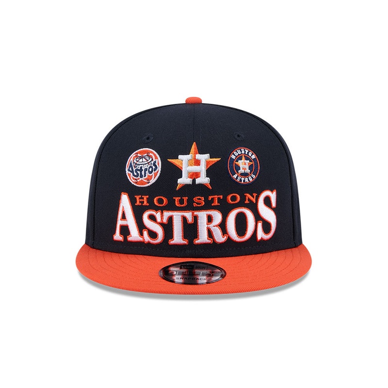 Houston Astros New Era ARCHIVE 9Fifty Snapback Hat – Navy/Orange