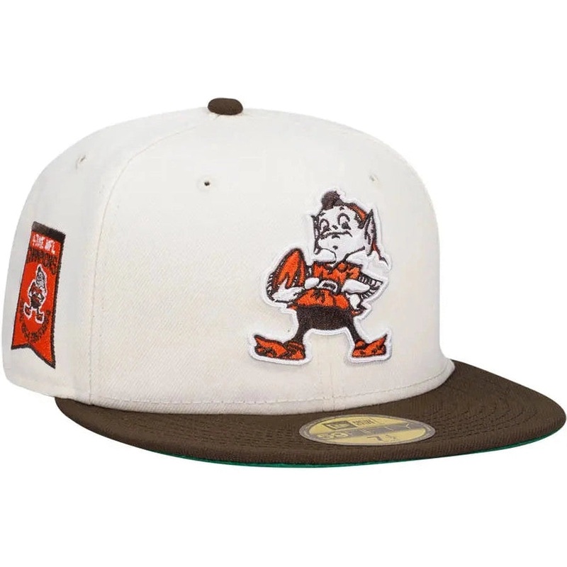 New Era Cleveland Browns 4x NFL Champions White 59FIFTY Fitted Hat