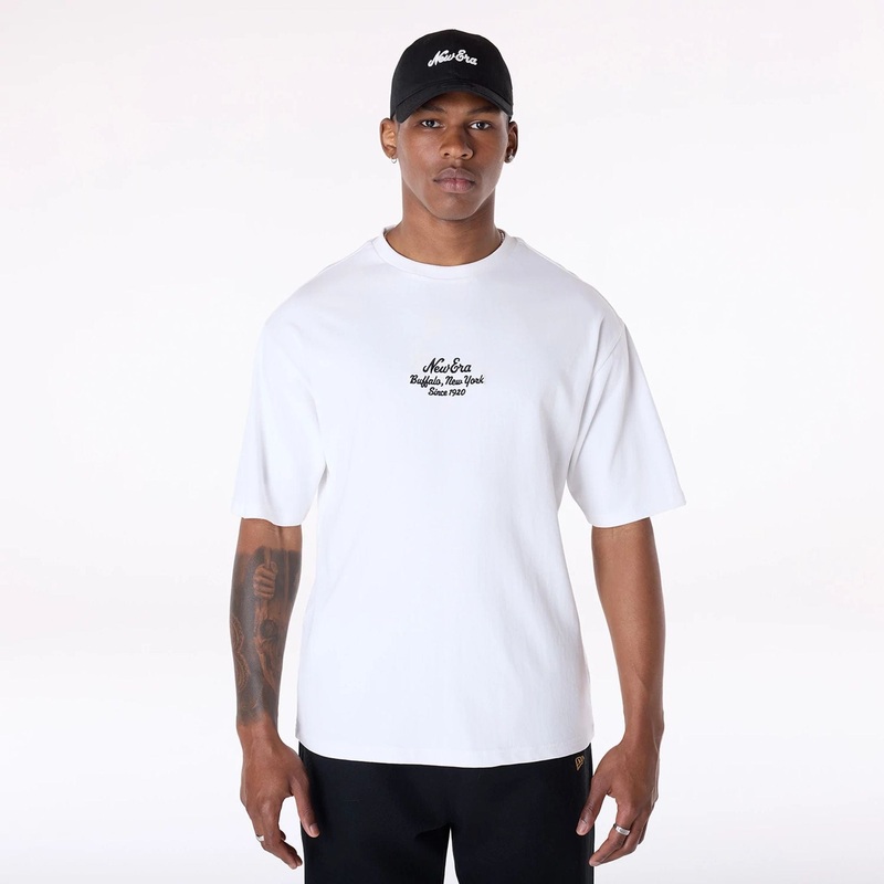 New Era Floral Graphic White T-Shirt XS