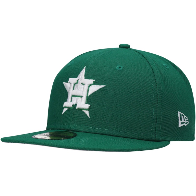 New Era Houston Astros Kelly Green Logo 59FIFTY Fitted Hat