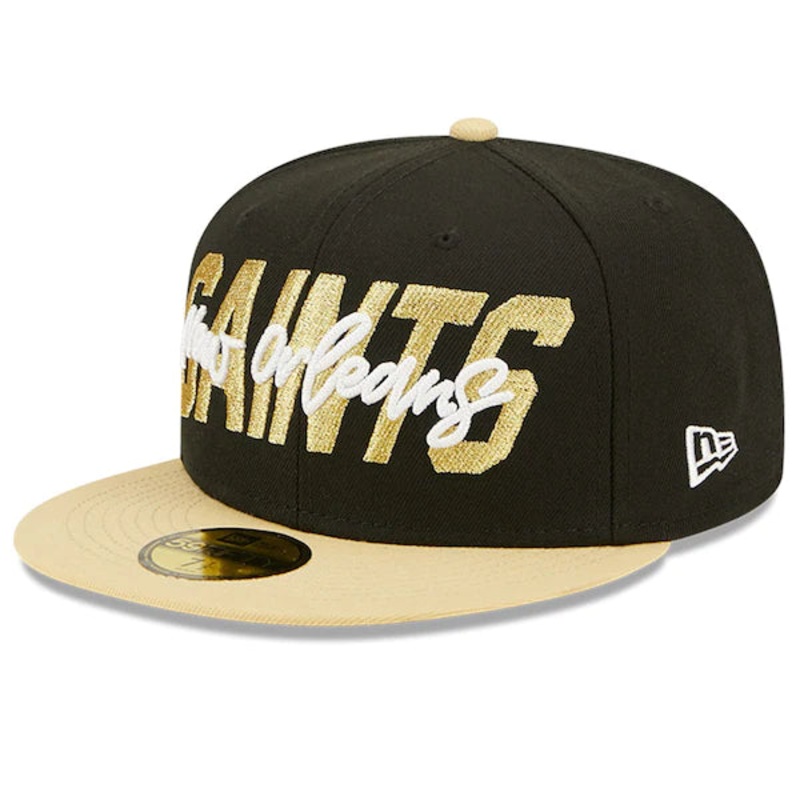 New Era New Orleans Saints  Black/Gold 2022 NFL Draft On Stage 59FIFTY Fitted Hat