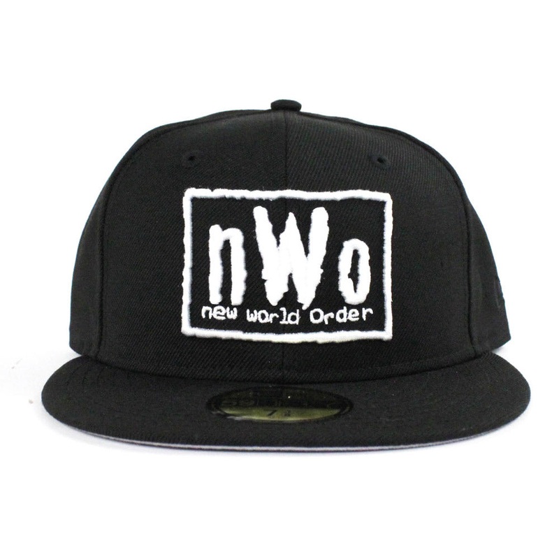 NWO New Era 59Fifty Fitted Hat (New World Order Black White Gray Under Brim) 7