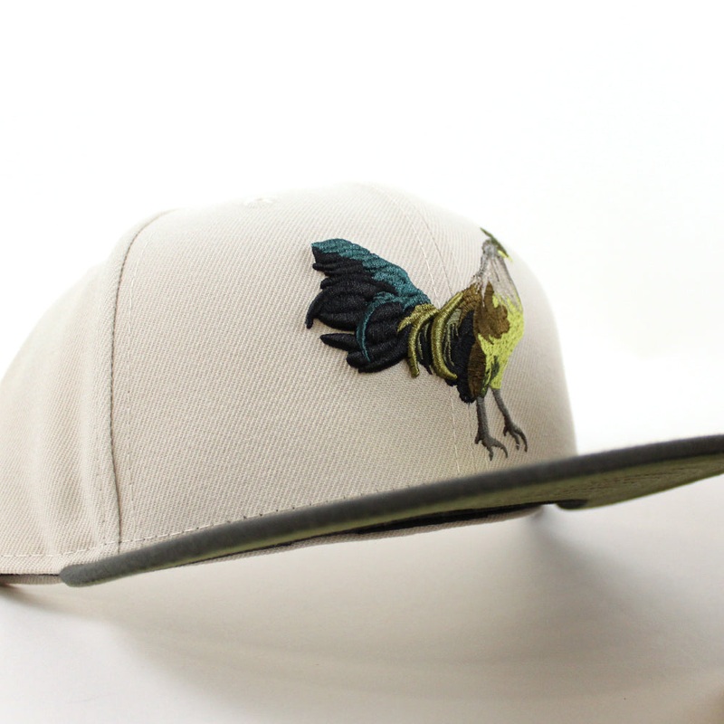 ROOSTER New Era 59Fifty Fitted Hat (STONE DARK PEWTER NEW OLIVE Under Brim) 7
