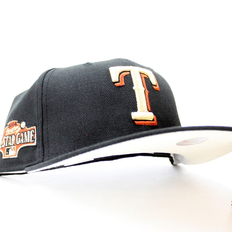 Texas Rangers 2004 All Star Game New Era 59Fifty Fitted Hat (Black Khaki Under Brim) 7
