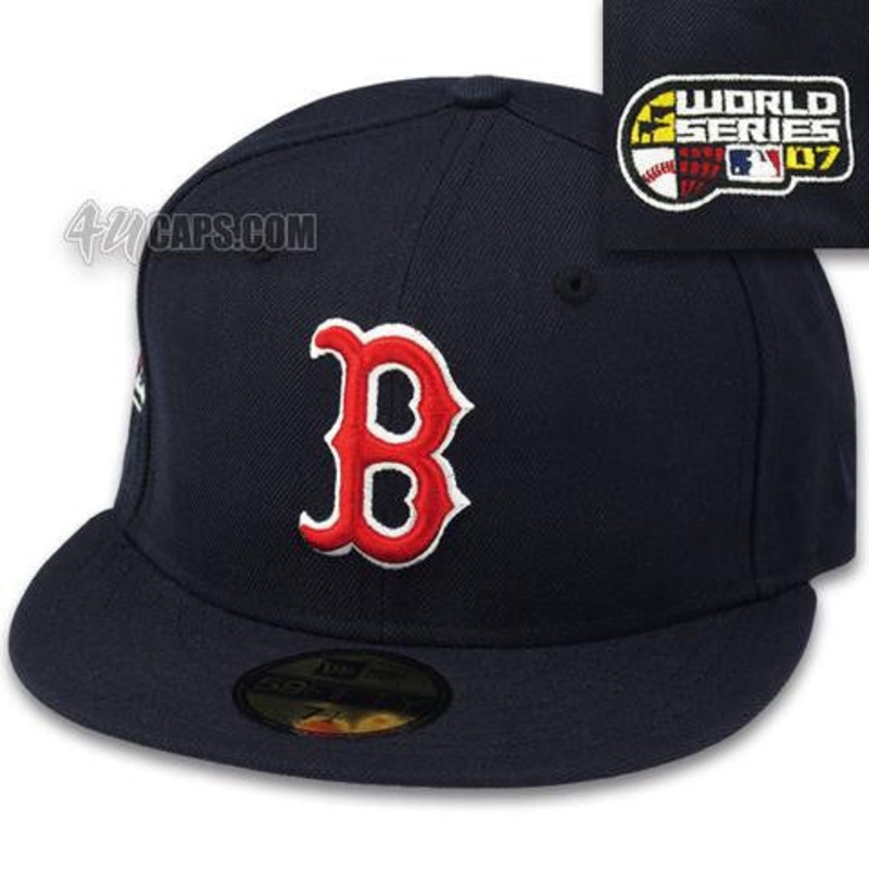 BOSTON RED SOX 2007 WORLD SERIES NEW ERA 59FIFTY FITTED (GREY BRIM) 67/8