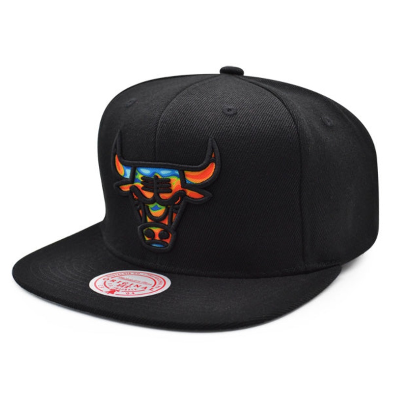 Chicago Bulls Mitchell & Ness THERMAL MAP Snapback NBA Hat – Black