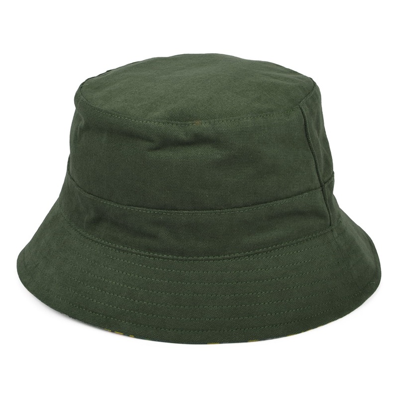 Failsworth Hats Reversible Cotton Bucket Hat – Khaki Small/Medium