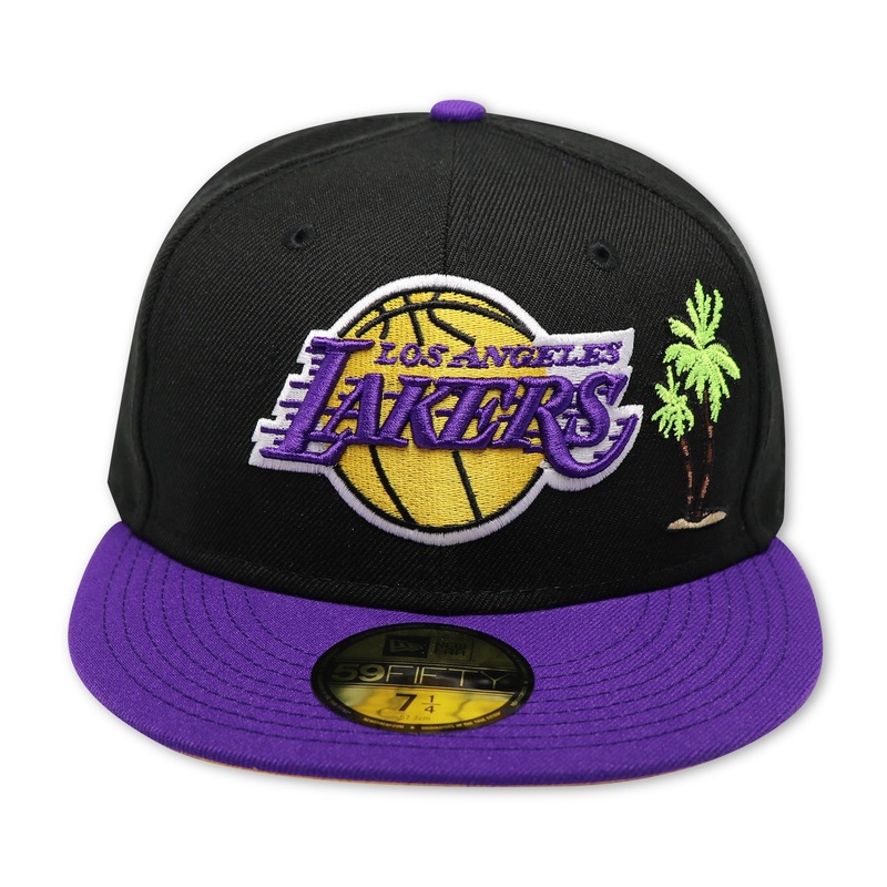LOS ANGELES LAKERS “PALMTREE” NEW ERA 59FIFTY (YELLOW BOTTOM) 67/8