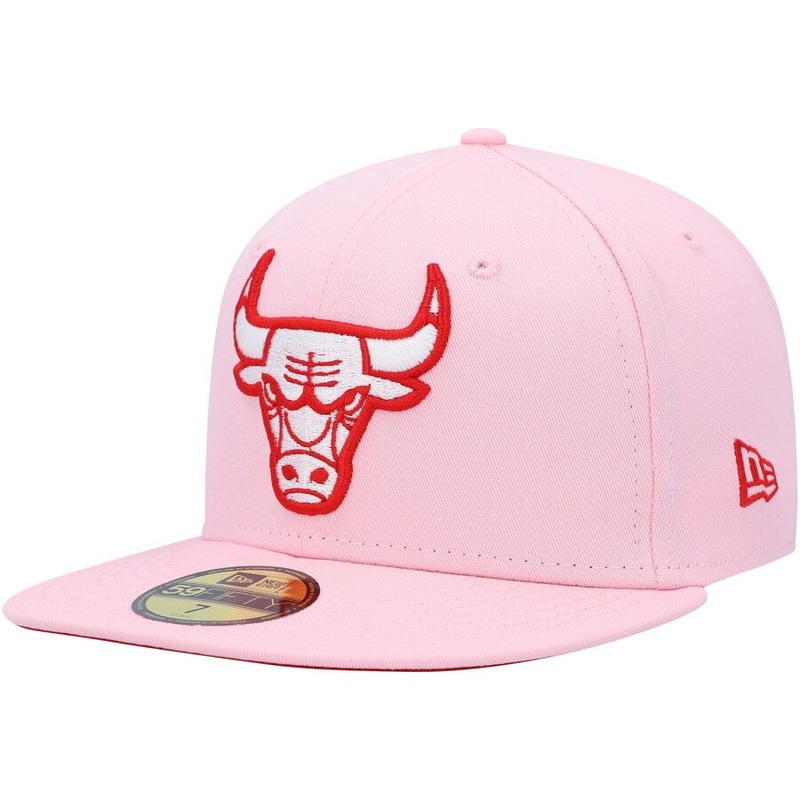 New Era Chicago Bulls Pink/Red Candy Cane 59FIFTY Fitted Hat
