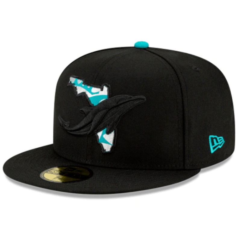 New Era Miami Dolphins State Logo Reflect Fitted Hat