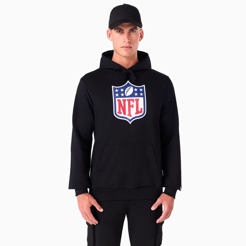 NFL Shield Logo NFL Black Pullover Hoodie XS