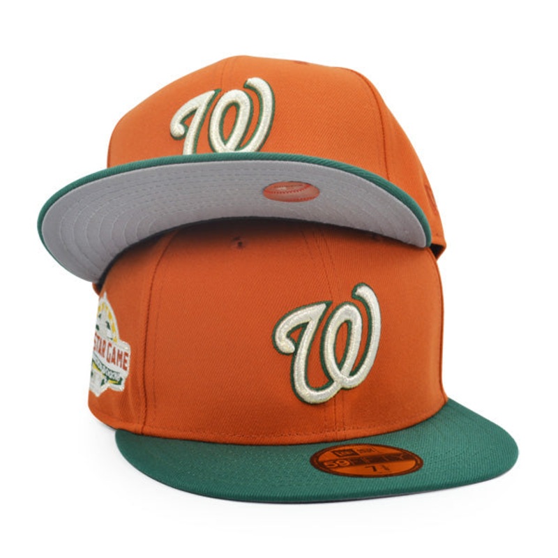 Washington Nationals 2018 ASG Exclusive New Era 59Fifty Fitted Hat – Flight Orange/Evergreen 6 7/8