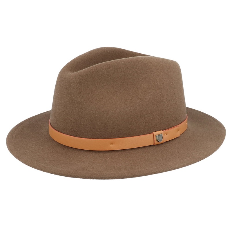 Brixton Hats Messer Wool Felt Fedora Hat – Toffee Small-56cm