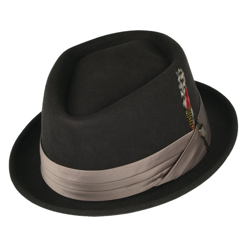 Brixton Hats Stout Wool Felt Pork Pie Hat – Brown Small-56cm
