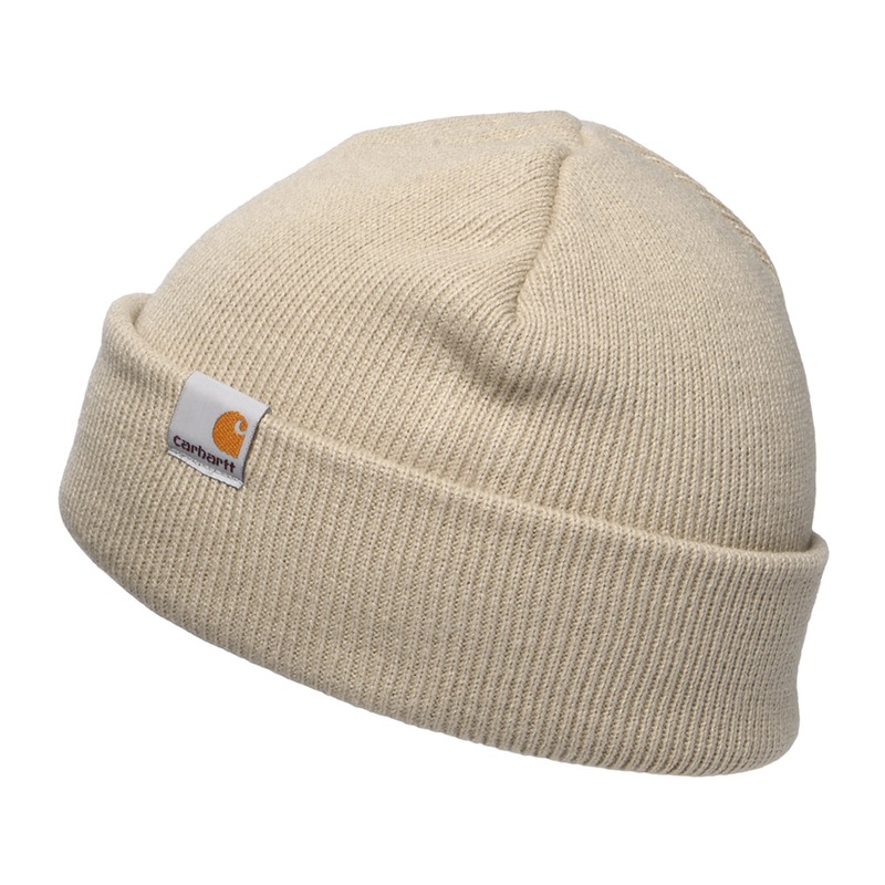 Carhartt WIP Hats Stratus Short Watch Beanie Hat – Cream 1-Size
