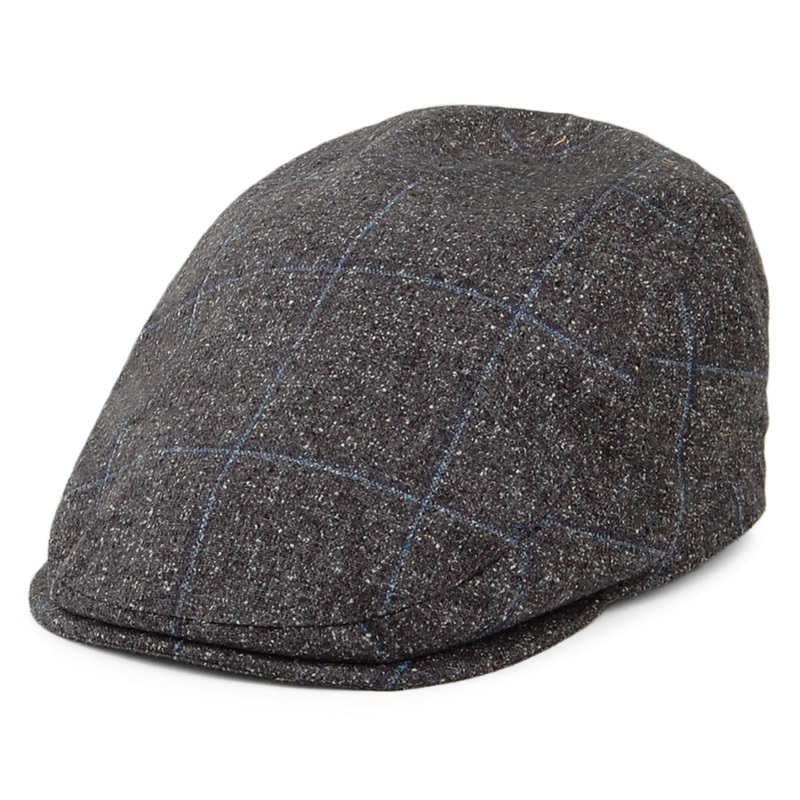 Failsworth Hats Mallalieus Silk-Cotton Mix Sports Flat Cap – Grey-Blue 55