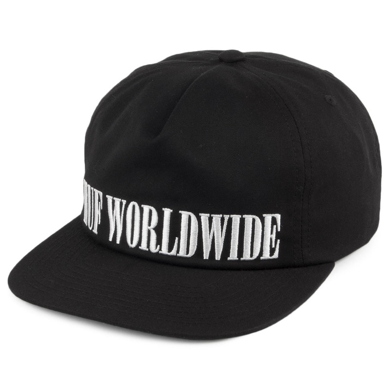 HUF Serif Snapback Cap – Black Adjustable
