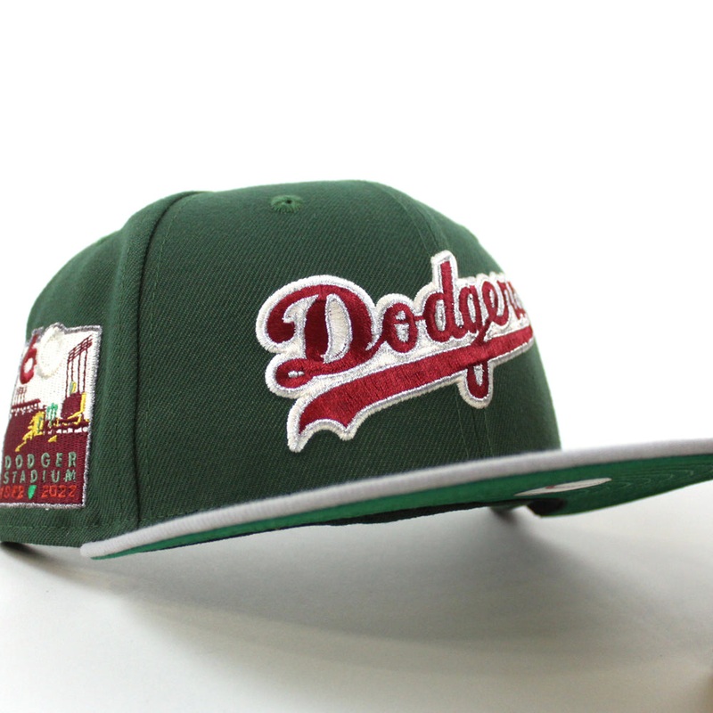 Los Angeles Dodgers 60th Anniversary New Era 59Fifty Fitted Hat (Green Gray Green Under Brim) 7