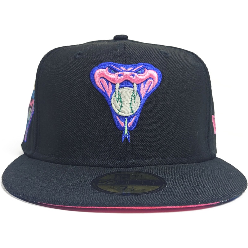 New Era Arizona Diamondbacks Black/Pink 1998 Inaugural Season Serape Undervisor 59FIFTY Fitted Hat