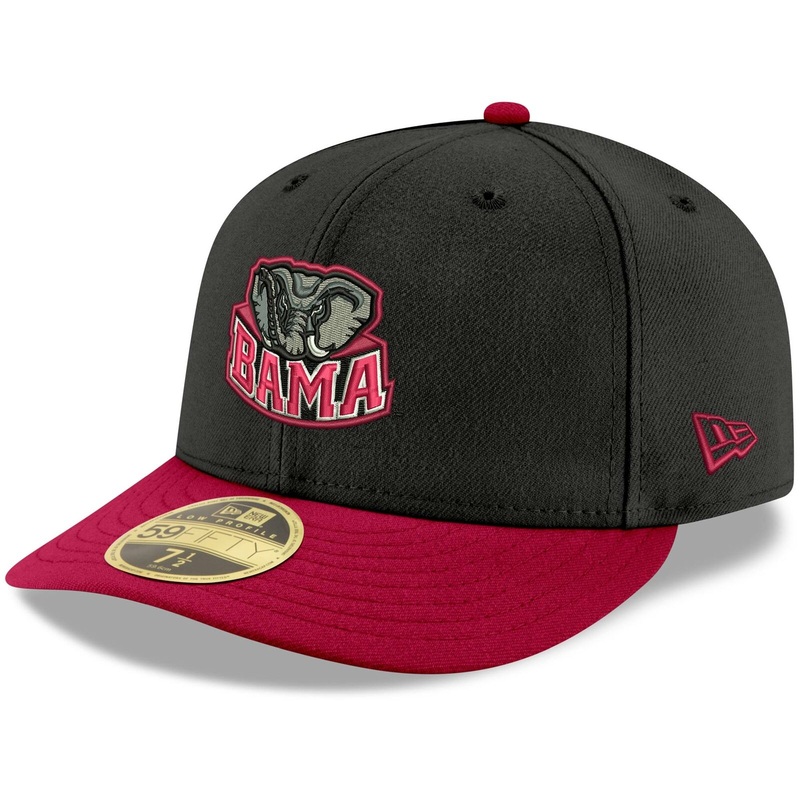 New Era Black/Crimson Alabama Crimson Tide Basic Low Profile 59FIFTY Fitted Hat