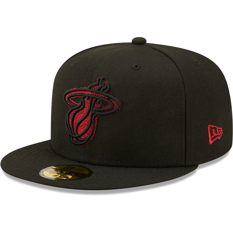 New Era Black Miami Heat Scored 59FIFTY Fitted Hat