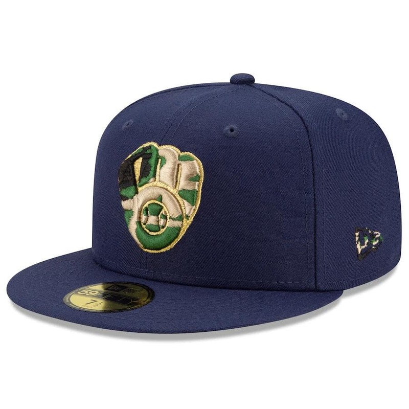 New Era Milwaukee Brewers Pop Camo Undervisor 59FIFTY Fitted Hat