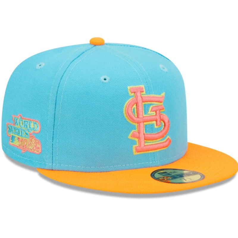New Era St. Louis Cardinals Blue/Orange 1982 World Series Vice Highlighter 59FIFTY Fitted Hat