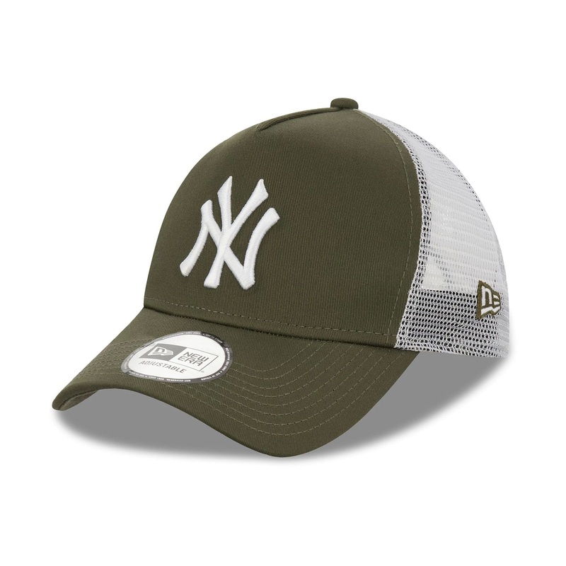 New York Yankees Khaki A-Frame Trucker Cap OSFM