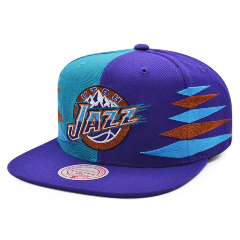 Utah Jazz Mitchell & Ness DIAMOND CUT Snapback HWC Hat – Purple/Teal/Copper