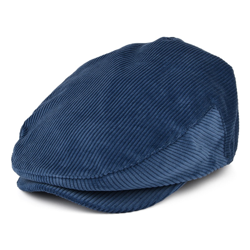 Brixton Hats Hooligan Corduroy Flat Cap – Blue Small-56cm