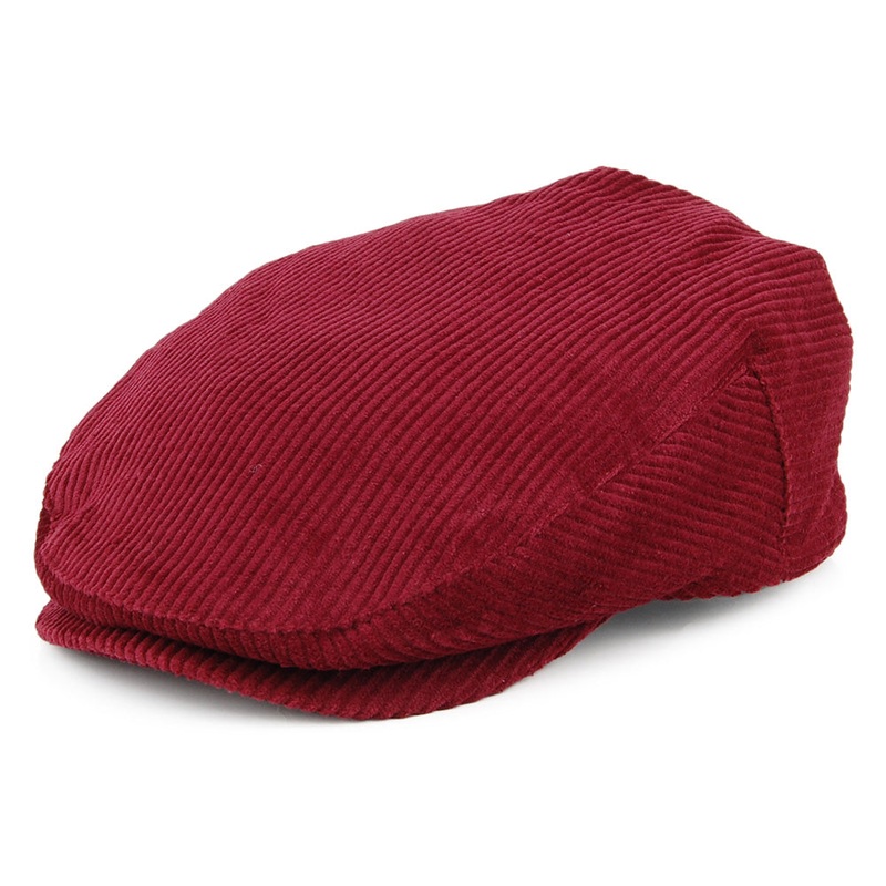 Brixton Hats Hooligan Corduroy Flat Cap – Cardinal Red Small-56cm