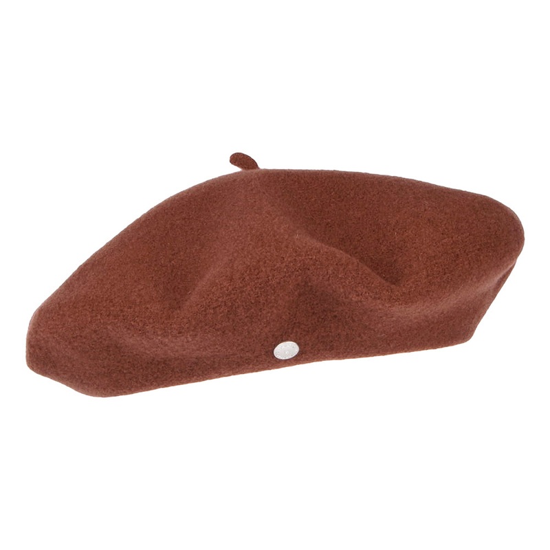 Hritage par Laulhre Hats Authentique Merino Wool Beret – Rust 1-Size