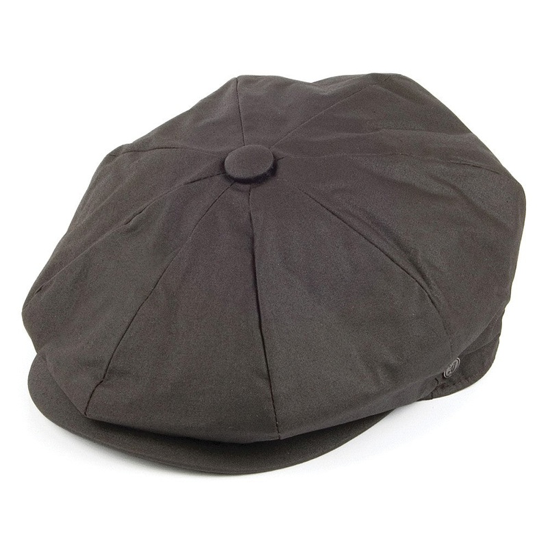 Jaxon & James Oilcloth Water Resistant Newsboy Cap – Brown S