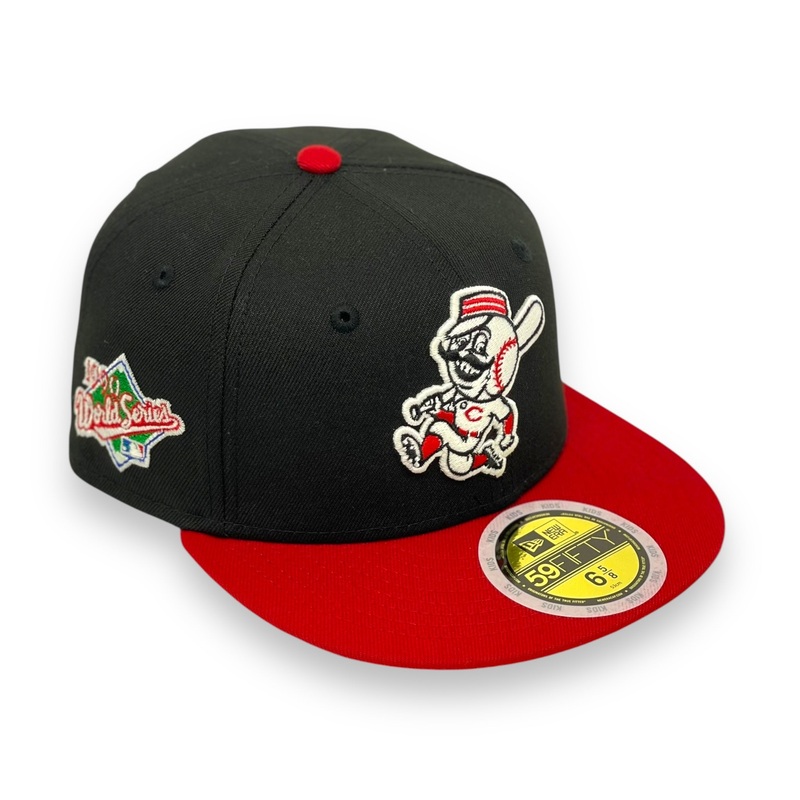“KIDS” CINCINATTI REDS (BLACK) “1990 WORLDSERIES” NEW ERA 59FIFTY FITTED 63/8