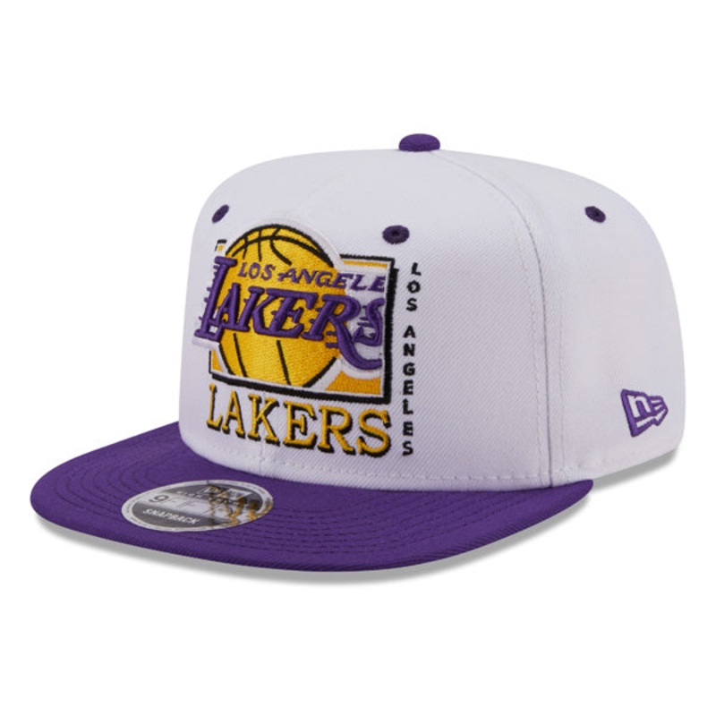 Los Angeles Lakers New Era TEAM RETRO 9Fifty Snapback NBA Hat – White/Purple/Yellow