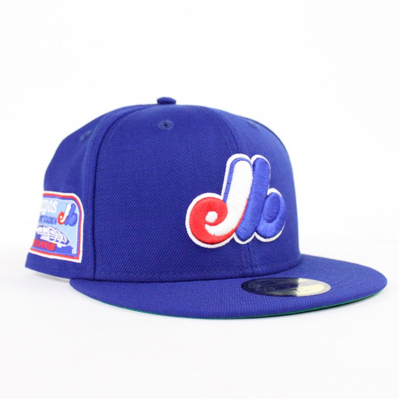 Montreal Expos OLYMPIC STADIUM New Era Fitted 59Fifty Hat (Blue Green Under Brim) 7