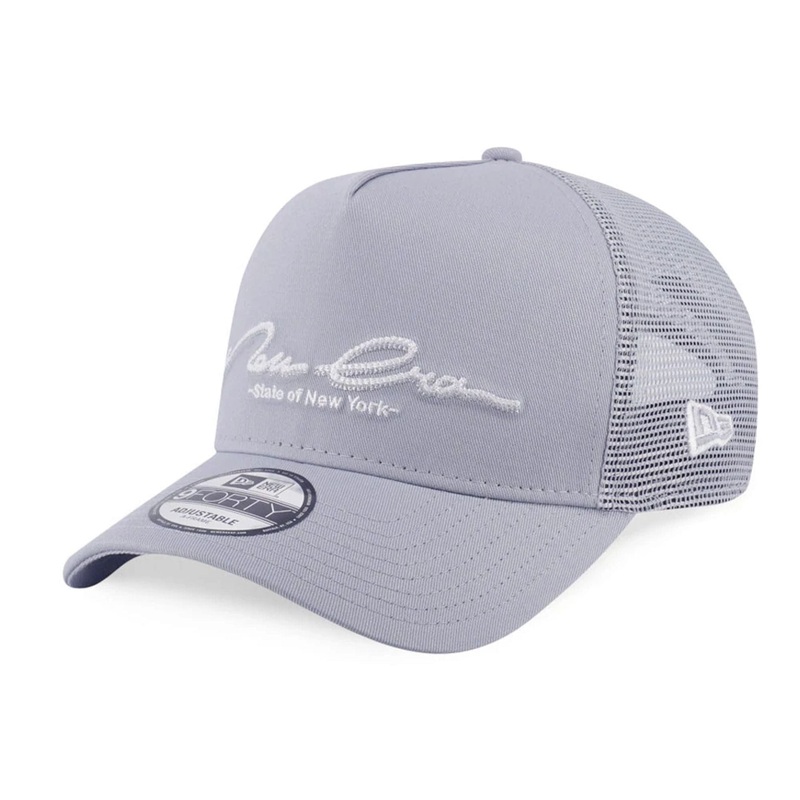New Era Basic Grey 9FORTY A-Frame Trucker Adjustable Cap OSFM
