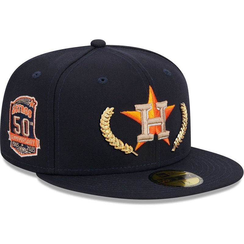 New Era Houston Astros Gold Leaf 2023 59FIFTY Fitted Hat